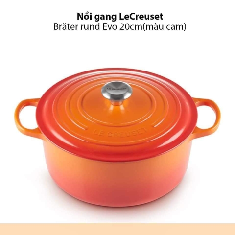 Nồi gang Le Creuset Bräter rund Evo 20cm Orange màu cam