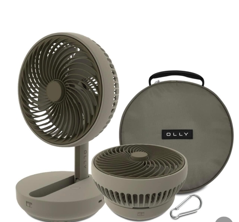 Quạt bàn tích điện gấp gọn mini OLLY AIR OLFF11 (sạc điện)- Nội địa Hàn (tích điện 9 tiếng).