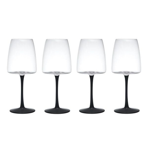 Bộ 4 ly rượu vang đỏ 450ml, chất liệu thủy tinh, Model MKPALRW4PC, dùng để đựng nước