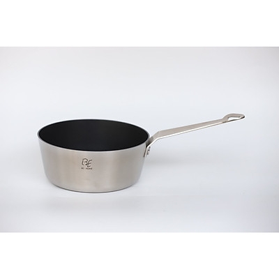 Chảo sâu inox chống dính behome 3 lớp 24x10cm-304