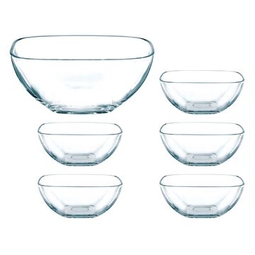 Bộ bát vuông trong suốt Nachtmann Domino Schalen 100630 SET/5