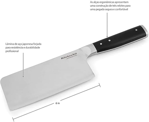 Dao băm, thái bản to KitchenAid KOG6IVSSOHOBA 15cm