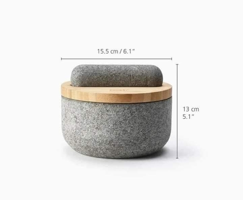 ộ chày cối Joseph Joseph 20176 Dash Pestle & Mortar with Bamboo Lid - Granite (kèm nắp tre)