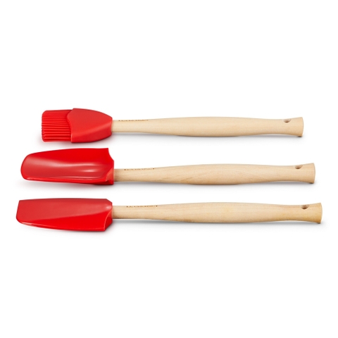 BỘ 3 DỤNG CỤ NẤU ĂN LE CREUSET MÀU ĐỎ