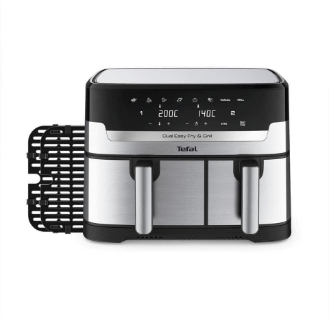Nồi chiên không dầu điện tử Tefal Dual Easy Fry & Grill EY905D10 - 8.3L
