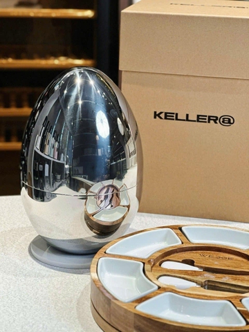 SET DAO DĨA 24 MÓN KELLER HÌNH QUẢ TRỨNG INOX