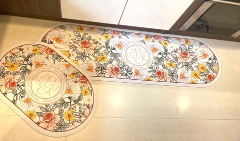 Set Thảm bếp Cao Cấp 50x80cm và 50x160cm