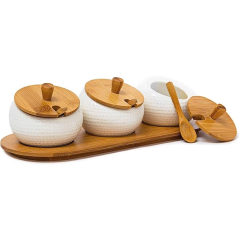 Set 3 hũ đựng gia vị RELAXDAYS bằng gốm