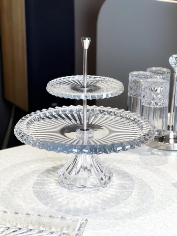 Kệ bánh 2 tầng pha lê Vessen