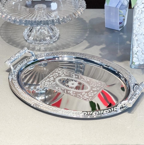 Khay phục vụ - Decor đẹp đỉnh cực sang 43 x 25 cm (Dáng Oval)