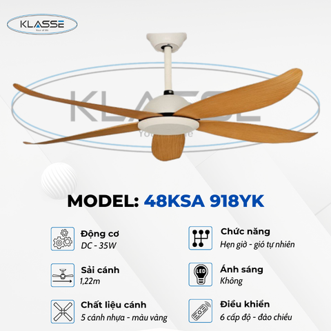 Quạt trần không đèn Klasse 48KSA 918YK