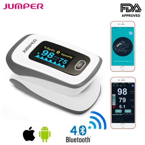 Máy đo nồng độ oxy máu và nhịp tim Jumper JPD-500F (Bluetooth)