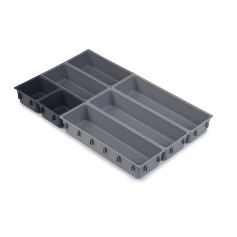 Khay chia ngăn kéo đựng dao dĩa Joseph Joseph 85199 Blox 7-piece Drawer Organiser Set – Grey