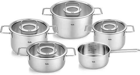 Bộ nồi Fissler Pure Collection 4 nồi 1 quánh nắp kính