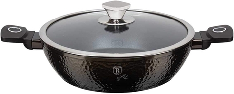 Nồi chảo 2 quai cầm có nắp Berlinger Haus BH/6577 28cm màu nâu đen – Primal Gloss Collection
