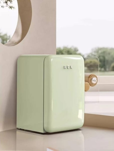 Tủ lạnh mini retro HCK 107L màu xanh