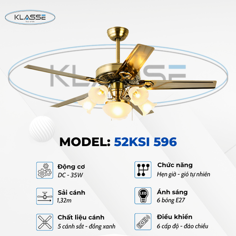 Quạt chùm đèn Klasse 52KSI 596