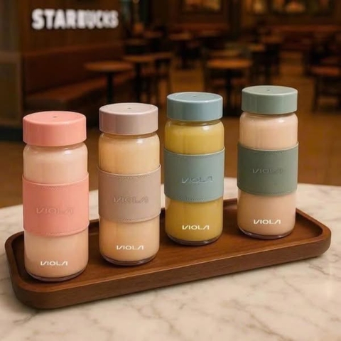 Set 4 bình thủy tinh Viola Borosilicate Dung tích 500ml/bình