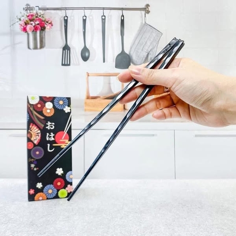 Set 5 Đũa Nhật Kháng Khuẩn Shikisai hoa anh đào Chịu Nhiệt, Chống Trượt