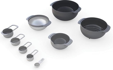 Set âu, rổ, đong Joseph Joseph 98468 Nest 9 Plus - Tonal Grey