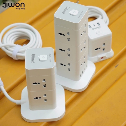 Ổ Cắm Điện Đa Năng JIWON JWD-T0819 (12 ổ cắm, 2 Type-C, 2 USB, Dây 4m)