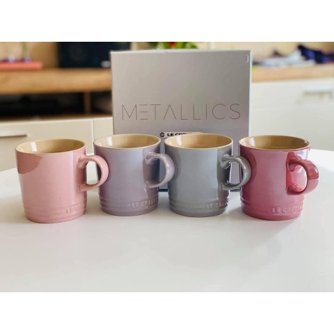 Set 4 cốc 4 màu hồng Le Creuset Tasse Metallics 350ML