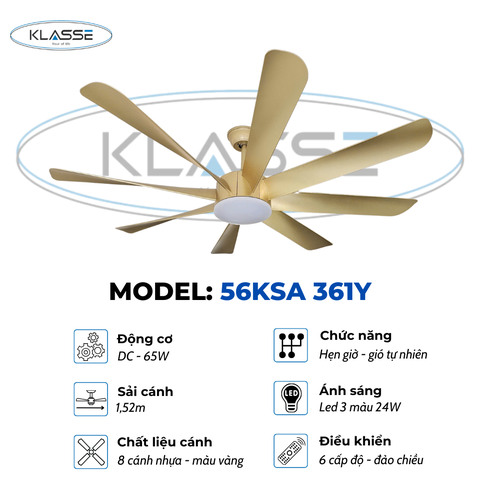 Quạt trần một đèn Klasse 56KSA 361V