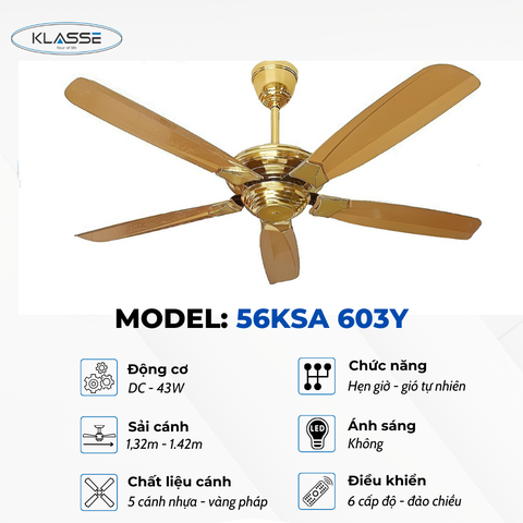 Quạt không đèn Klasse 56KSA 603Y