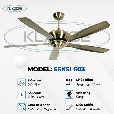 Quạt trần không đèn Klasse 56KSI 603