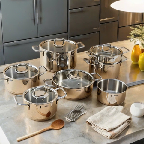 Bộ Nồi Steiger Element - Set 5 Món Đáy Liền