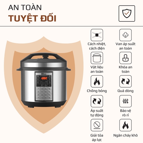 Nồi Áp Suất Điện Đa Năng OLIVO PC60