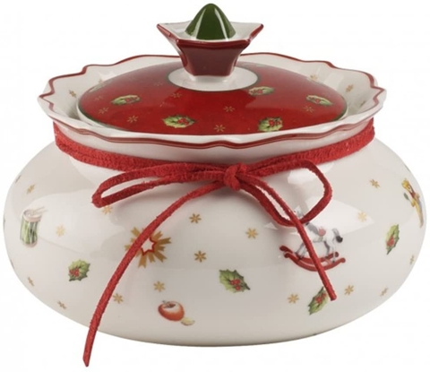 Hũ đựng bánh mứt VILLEROY & BOCH Toy's Delight Dose Keksdose Gebäckdose Porzellan Weihnachten NEU