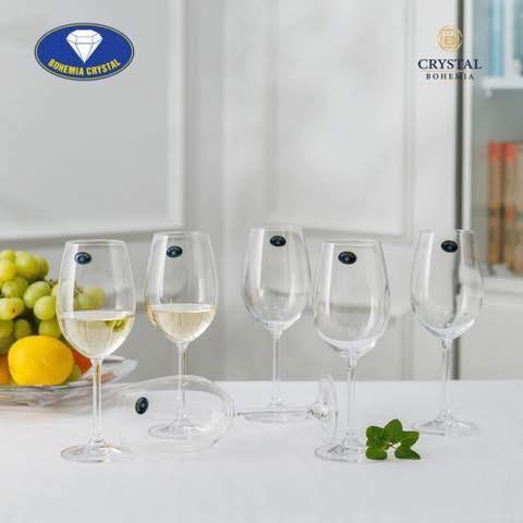 Set 6 Ly Vang Trắng Bohemia COLIBRI 450ml