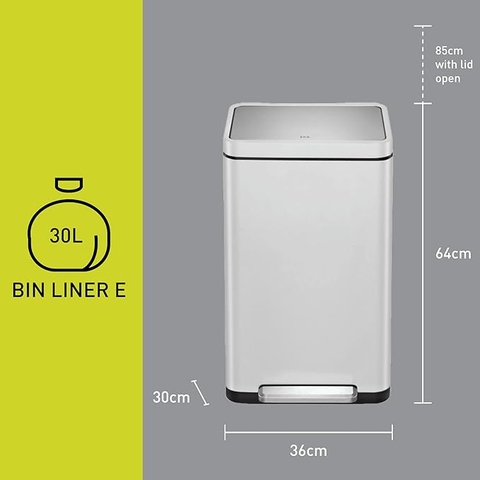 Thùng rác chống bám vân tay EKO EK9368MT-30L X-Cube