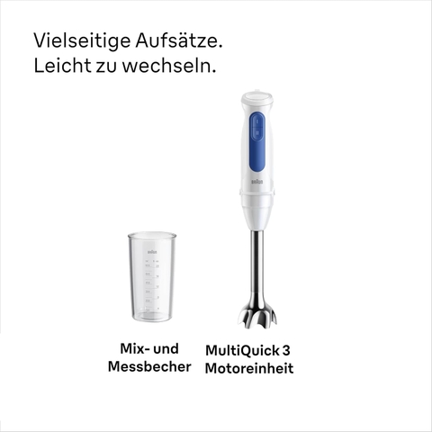 Máy xay cầm tay Braun MultiQuick 3 MQ30001M – Công suất 900W – Made in Romania