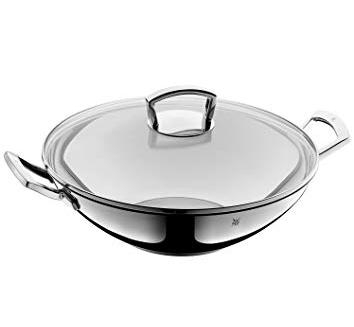 Chảo sâu lòng WMF Wok Edelstahl 36cm mit Glasdeckel (có vung kính)