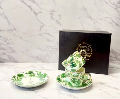 Set Tách Trà Và Đĩa Lót Tách Trà, Cafe Hoa Vintage