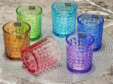 Set 6 cốc pha lê cầu vồng King Crystal Diamond 280ml
