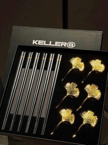 Set đũa & gác đũa KELLER@ Lá Ngân Hạnh