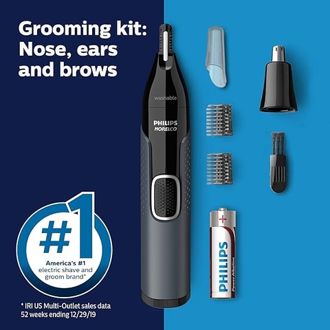 Máy cắt tỉa lông mũi, lông tai, lông mày Philips Norelco Nose Trimmer 3000, NT3600/42