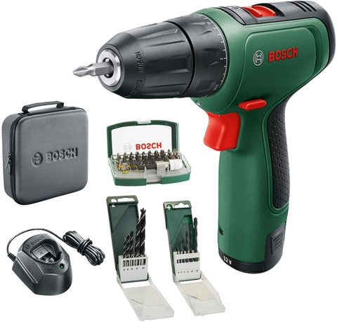 Máy khoan không dây Bosch EasyDrill 1200 (pin 2.0 Ah, Hệ thống 12 Volt, bộ mũi khoan và vặn vít)