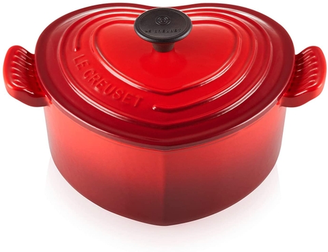 Nồi Gang LeCreuset Heart Casserole Cerise 20cm