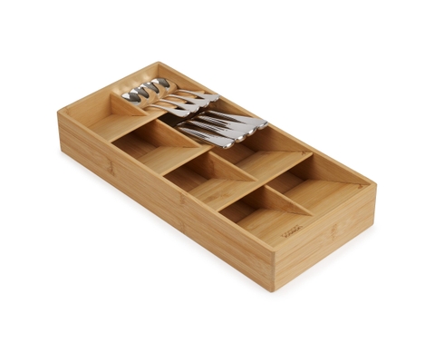 Khay chia ngăn kéo phân loại thìa, dĩa Joseph Joseph 851697 DrawerStore Bamboo màu nâu