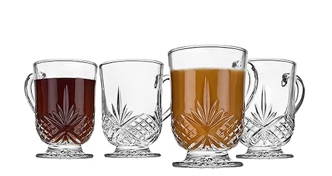 Set 4 cốc pha lê Godinger Dublin Coffee Mugs 295ml