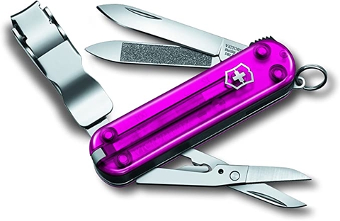 Dụng Cụ Đa Năng Victorinox Nail Clip 580 Pink Transp 0.6463.T5