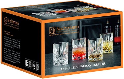 Set 4 cốc uống whiskey Nachtmann Noblesse 89207 WHISKYBECHER, 295ml