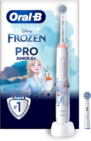 Bàn chải đánh răng trẻ em Oral-B Pro Junior Frozen 6y+ kèm 2 đầu