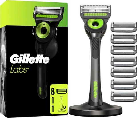 Dao cạo râu Gillette Labs 1 đế và 8 lưỡi thay thế