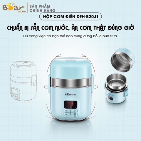 HỘP CƠM ĐIỆN ĐA NĂNG BEAR DFH-B20J1 3 TẦNG