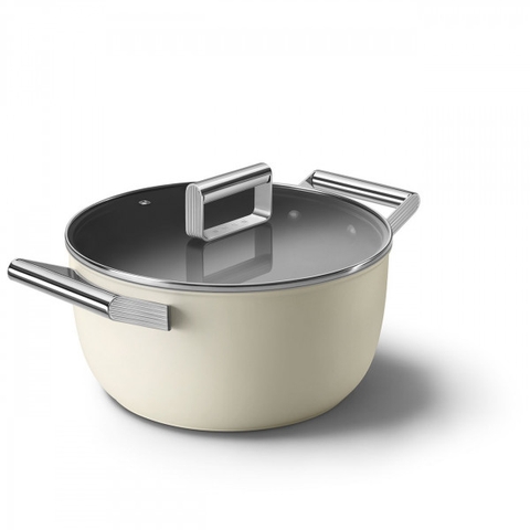 Nồi Smeg Casserole CKFC2411CRM 24cm màu kem - Made in Italy